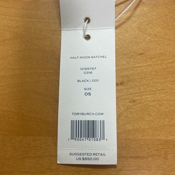 Tory Burch half moon satchel with braided handles - Picture 3 of 3